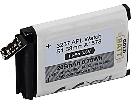 GOLDBATT Akku A1578 kompatibel mit Apple Watch für Serie 1/38 mm