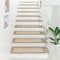 [en.casa] Stufenmatten 15-er Set Treppenmatten 65 x 24 cm rechteckig Treppenteppich Treppenschoner Stufenteppich selbstklebend Beige