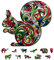 Universal Castle Animal Shaped Jigsaw Puzzles Collection for Adults and Kids, Animals and Decoration Themes Education, Family Fun Activity (Squirrel w/Puzzle Glue)