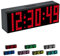 CHKOSDA Digitaler Wecker, LED-Uhr mit 5,1 cm (2 Zoll) Digitalanzeige, 7 Farboptionen, einstellbare Helligkeit, Countdown-Uhr mit Fernbedienung, Kalender und Temperaturanzeige, für Schlafzimmer