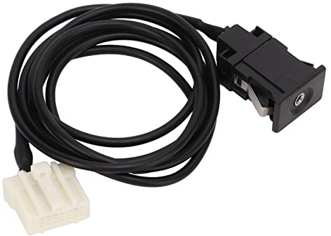 Qiilu AUX-Buchse, Audio-Schalterkabel, Stereo-Kabelbaum, AUX-Eingang, Audio-Buchse, Adapter, Ersatz für 2, 3, 5, 6, MX-5, RX8, CX-7, CX-9