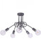 Light-Home Edison Deckenbeleuchtung Lampen Deckenlampen - Deckenlampe Industrial für Wohnzimmer Schlafzimmer und Esszimmer aus Metall - Pendelleuchte 5-Flammig - Graphit mit Glitzer