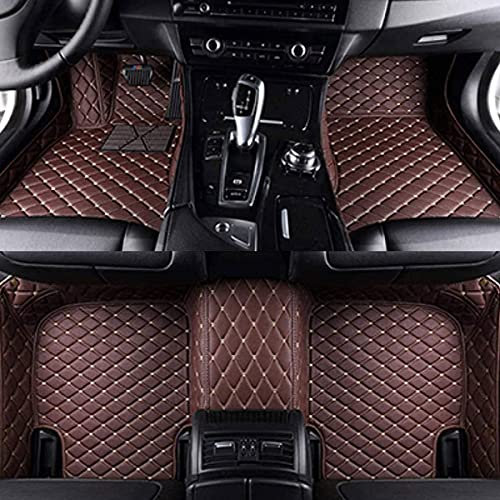 Eamily Fußmatten Leder Fußmatten Set für Hyundai Tucson NX4 LWB 2022 2023 (LHD), Auto Allwetter Fußmatte rutschfest Fußmatten Set Vorne Hinten Wasserdicht Anti-Kratz Automatten Teppiche (Kaffee)