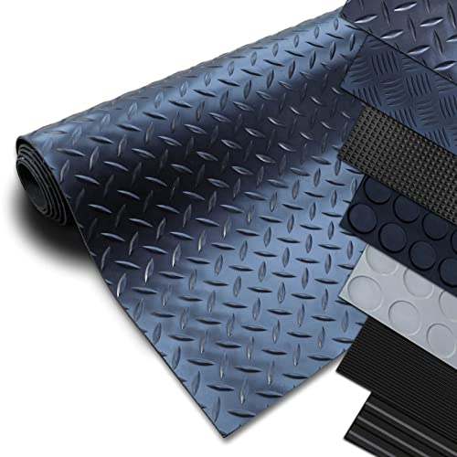 Gummimatten Meterware - Antirutschmatte Bodenmatte - Rutschhemmende Oberflächenstruktur - Gummiläufer in verschiedenen Strukturen - Riffelmatte Dash - 3 mm Stärke - 150x50 cm - Schwarz