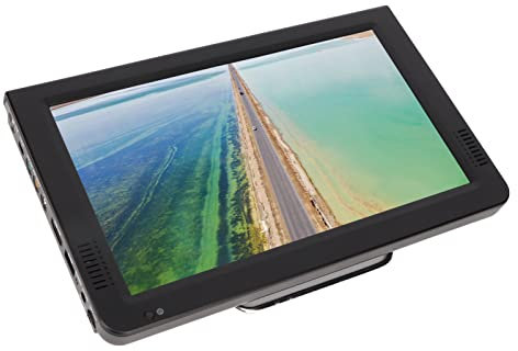 TV Digitale da 10 Pollici, Supporto TV Portatile Video 1080P Piccola Spina Europea 110‑240 V per Esterni