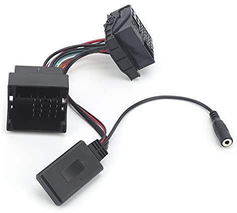 Adaptador de Audio AUX Bluetooth 5.0 de 12 Pines con Micrófono 59.1in Cable Apto para CD30 CDC40 CD70