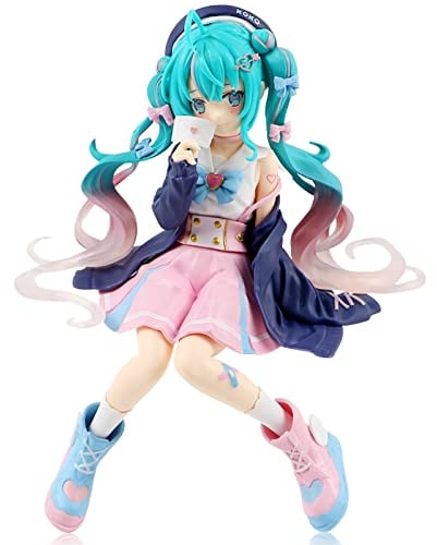 Hatsune Miku Figur, 14CM Miku Figur, Anime Figuren, Miku Figure, Anime Statue, Figuren Modell Spielzeug, Desktop Puppe, Collectibles Dekoration Ornamente Doll, Geschenke für Anime Fans, Kinder