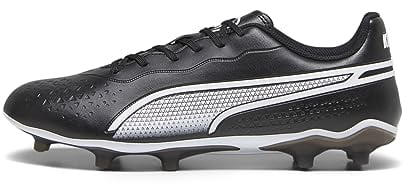 Puma Unisex Adults King Match Fg/Ag Soccer Shoes, Puma Black-Puma White, 7.5 UK