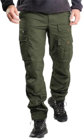 normani Herren Outdoorhose Trekkinghose Pants Funktionshose mit Wachsbeschichtung für Outdoor-Aktivitäten Farbe Oliv Größe 5XL