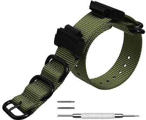 Ersatz-Uhrenarmbänder aus Nylon, kompatibel mit Casio G-Shock Modell GA-100 / GA-110 / GA-100C / GA-300 / GA-120 / GA-200 / GD-100 / GA-140 / GA-735 / GA-800 / DW-5600 / DW-5610 DW-5300