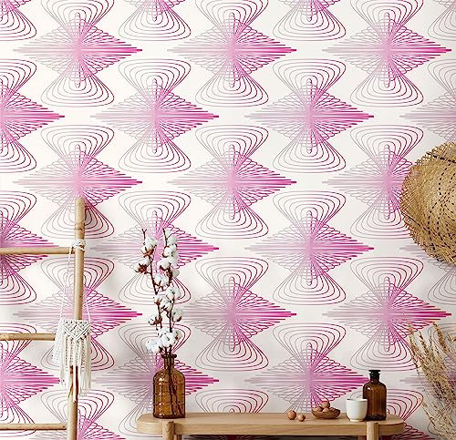 marburg Papier peint rose Graphique Papier peint intissé pour salon ou chambre Made in Germany 10,05 x 0,75 m