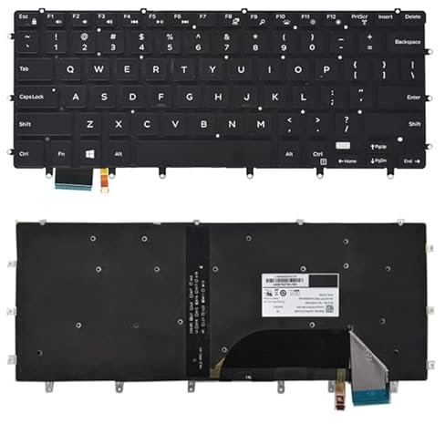 US Keyboard with Backlight for Dell xps 15 9550 9560 (Black)