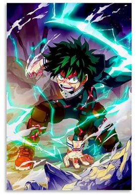 EKoKim Anime Deku & Midoriya Izuku Poster, dekoratives Gemälde, Leinwand, Wandposter und Kunstdruck, modernes Familienschlafzimmer-Dekor-Poster, 60 x 90 cm