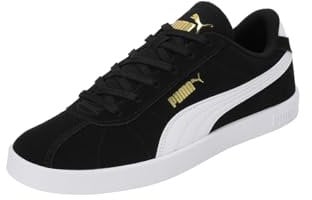 PUMA Club II, Sneaker Unisex - Adulto, Puma Black Puma White Puma Gold, 38.5 EU