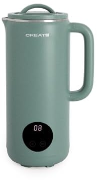 CREATE/VEGAN MILK MAKER/Máquina multifunción para leches vegetales Verde Sage/Programable hasta 12h, 6 programas automáticos, 800ml, 2 en 1, sin grumos, 600W