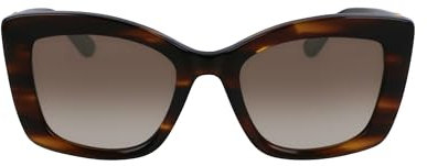 KARL LAGERFELD Unisex KL6139S Sunglasses, 212 Striped Brown, 53