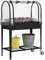 Outsunny Jardinière surélevée Potager avec bâche Transparente, Mini Serre de Jardin, 2 roulettes et 1 étagère inférieure pour légumes, Fleurs, Potager, dim. 80L x 40l x 120H cm