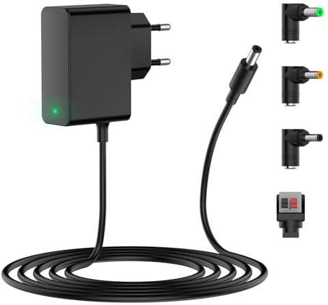 BENSN 12V 2A Netzteil, 12 Volt DC Power Supply Kompatibel mit Yamaha Keyboard LED Strip Router Kinder Elektroauto IP Kamera Externe Festplatte mit LED Stecker 5,5x2,1mm 5,5x2,5mm 4,0x1,7mm 3,5x1,35mm