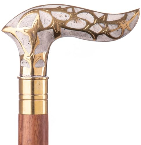 Spazierstock Antik Gehstock Emaille Griff Flanierstock Herren Accessoire 100 cm lup139 Palazzo Exklusiv
