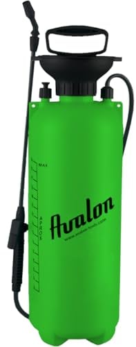 Avalon - Pulverizador Manual de presión previa con Tanque de 8 litros de Capacidad para Cuidado de jardín y Limpieza Exterior. Incluye Lanza de Fibra y Correas Ajustables