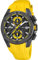 Montre Lotus pour Homme 18943/1 Vortex Boîtier en Acier Inoxydable Noir Bracelet en Caoutchouc Jaune