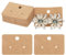 Giantree 100 Stück Ohrringe Displaykarten, 4.5x3.2cm Kraftpapier Ohrring Ständer Schmuck Verpackung Ohrstecker Aufbewahrung Ohrring Halterung Hängen Ohrringkarten für DIY Ohrstecker und Ohrringe