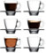 vienberg 12 tlg. Aqua Espresso Gläser Set | 6 Gläser + 6 Unterteller | kleine Kaffeegläser dicke Gläser | Mokka Tasse Glas | Made in EU