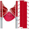 VirgoCCY Regenrinne für Zelte, 3 m, PVC-Vinyl-Baldachin, Regenrinnen, Überdachung, Zelt-Drainage, Zubehör, Regenrinne für hohen Gipfel, Rahmen-Stil, Überdachung, Schuppen, rot, 2 Stück