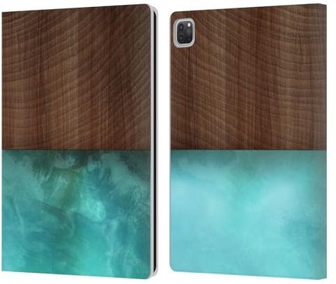 Head Case Designs Licenza Ufficiale Alyn Spiller Bloccare Legno & Resina Custodia Portafoglio in Pelle Compatibile con Apple iPad PRO 13 M4 2024