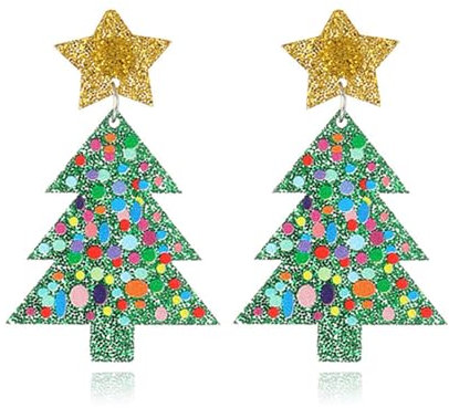 Weihnachtsohrringe Aus Acryl - Süße Weihnachtsschmuck Für Damen - Geschenke Für Die Weihnachtsfeier (C)