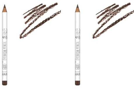 lavera Augenbrauenstift - Brown 01 - Naturkosmetik - Für definierte Augenbrauen - Frei von Silikonen - Frei von Mineralöl - Vegan - Bio Jojobaöl & Bio Sheabutter - 1,14g (Packung mit 2)