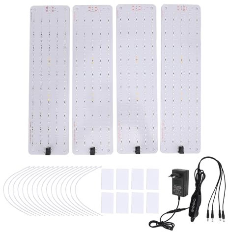 Luz de Cultivo de Plantas con Panel de 600 LED con 6 Niveles de Brillo, Memoria y Función de Temporizador para Oficinas, Invernaderos, Promueve el Crecimiento y la Floración
