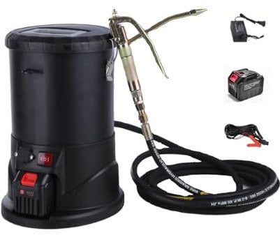 Taka Neko Pistola per Grasso elettrica a Batteria Portatile da 7 Litri con Design a Doppia Alimentazione di Grande capacità Pompa per Grasso, per escavatori e Attrezzature Pesanti,2m Hose