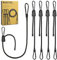 Verstellbar Spanngummi mit Karabiner, 100cm Expander mit Karabinerhaken, Gepäckspanner schwarz 4er Set, 100% Latex Gummispanner für Sonnensegel, Tarpaulins, Garten, Fahrrad, Auto, Ladung