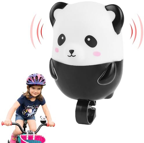 VIDSTW Campanello Bici Bambino Mini Clacson Bici Carino Campanello Bici Bambina Campanello per Bici Forte Campanello Bicicletta per Biciclette, Scooter, Bici Senza Pedali, Tricicli (Panda)