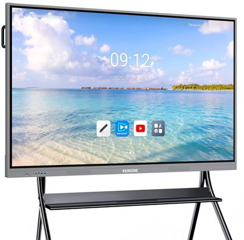 KEINONE - 65 inch 4K smart board, Android 14 OS 8+128GB, interactive whiteboard, digital electronics with open app ecosystem, smart board with display