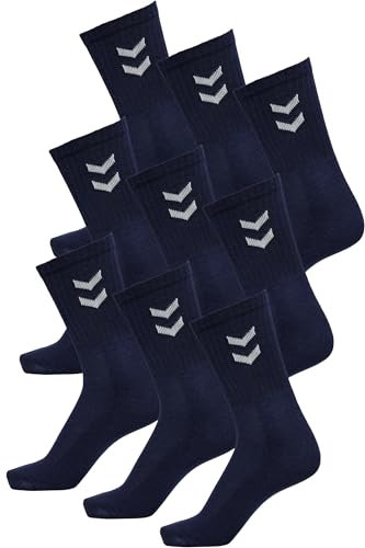 hummel Unisex Basic Socken 9 Paar Marine Blau 46/48