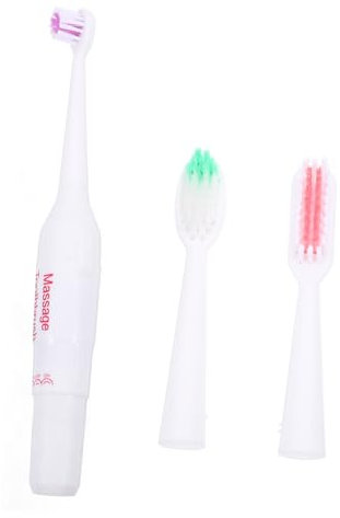 Hemobllo 2stücke Elektrische Haustier-zahnbürste Ultraschall-technologie Leicht Tragbar Sanfte Reinigung Für Hunde Katzen Reisegeeignet Ohne Batterie