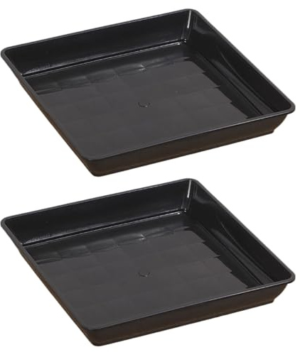Ghjkldha Vassoio per vasi di fiori, decorativo per gocciolamento, 35 x 35 x 5,5 cm, ideale per giardinaggio, vivaio, serra, davanzale, semina, germinazione e uso balcone