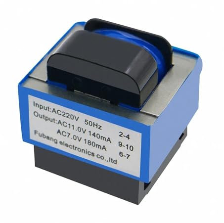 Transformateur de four à micro-ondes CA 220 V vers 11 V/7 V 140 mA/180 mA 7 broches PT-6329A (pièces détachées for four à micro-ondes)