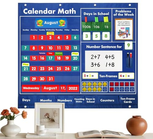 Ranley Taschenkalender, doppelseitige Bildungsaktivitäten, Lehrmaterialien mit Taschentafel - für Kinder Mädchen Lehrer Eltern Urlaub Klasse Haus Grundschule