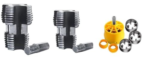 Tidevib PVC- und PPR-Rohreinfädler-Set für 20 mm, 25 mm, 32 mm Rohre, für elektrische Bohrmaschine, Gelb und Schwarz