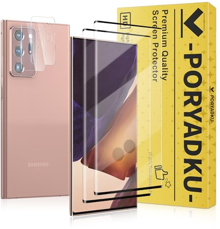 2+2 Stück Für Samsung Galaxy Note 20 Ultra 5G Panzer Schutz Glas Folie Schutzfolie Glas+ Kamera Schutzfolie, Fingerabdruck-ID Unterstützen, 9H Härte, HD Clear Displayschutz Schutzfolie Glas