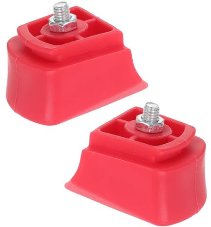 SKISUNO Rote Gummi Bremsklötze mit Schnellem Bremswirkungssystem 2 Stück für Inline Skates Kompatibel für Schule und Outdoor Wege Geeignet für Mädchen und Erwachsene