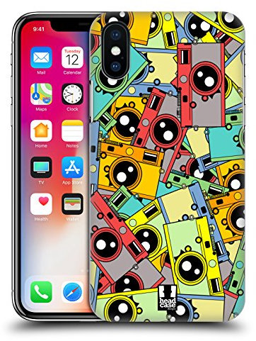 Head Case Designs Fotocamera Pattern di Oggetti Vintage Custodia Cover Dura per Parte Posteriore Compatibile con Apple iPhone X/iPhone XS