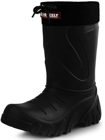 Ladeheid Kinder Mädchen Jungen federleichte Eva Winter Thermo Gummistiefel gefüttert LA-835 (Schwarz, 22/23 EU)