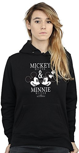 Disney Women's Mickey And Minnie Mouse Mousecrush Mondays Hoodie Black XX-Large