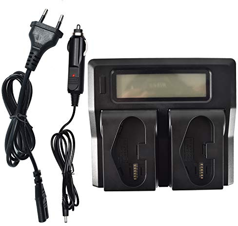 DSTE 1.5A LCD Fast Charging Dual Batterie Chargeur Compatible pour Canon LP-E4 LP-E4N LP-E19