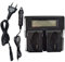 DSTE® LCD 1.5A Fast Charging Dual Batterie Ladegerät (EU-Stecker) Compatible für Canon LP-E4 LP-E4N LP-E19 als LC-E19
