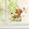 Fensterbilder Fensterbild Löwe Löwenbaby Blumen Schmetterlinge wiederverwendbar Frühling Fensterdeko bf63 - ausgewählte Farbe: *bunt* ausgewählte Größe: *3. Löwenbaby Blumen*